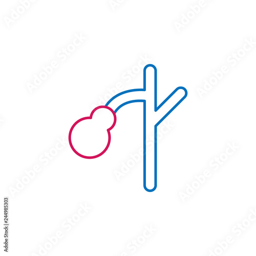 Medical, gallbladder colored icon. Element of medicine illustration. Signs and symbols icon can be used for web, logo, mobile app, UI, UX