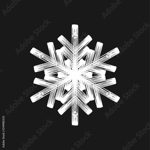 Brush Painted Snowflake
