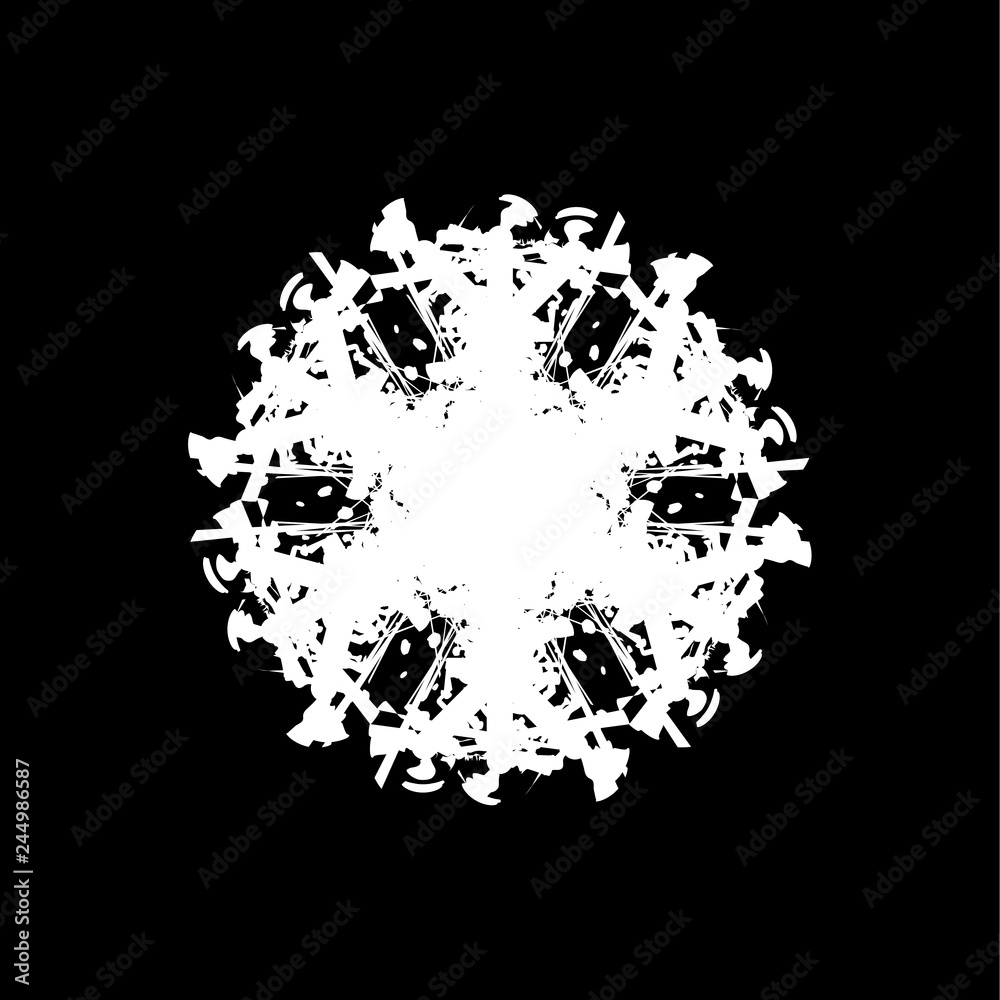Grunge Isolated Snowflake