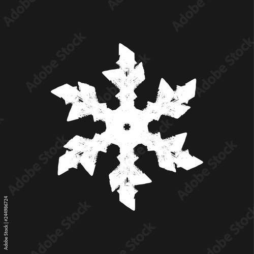 Grunge Isolated Snowflake