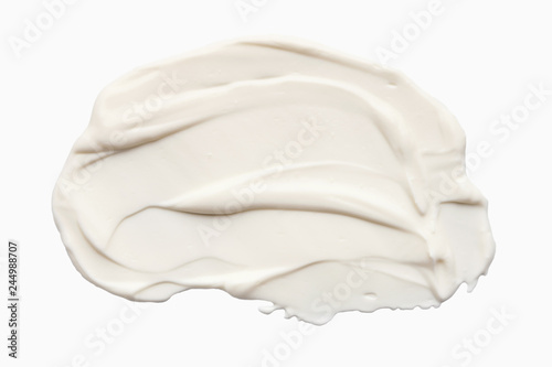 Smear of sour cream, top view