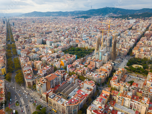 Photography Aerial view of Barcelona