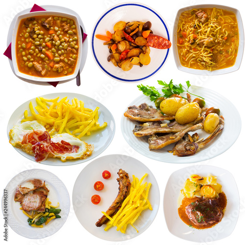 Collage of Catalan cuisine dishes