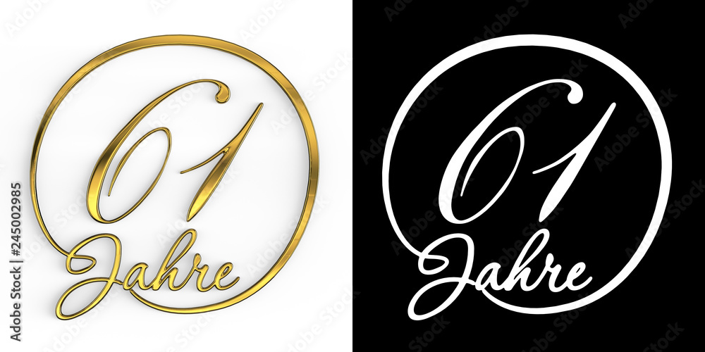 Obraz premium German Golden number sixty-one years