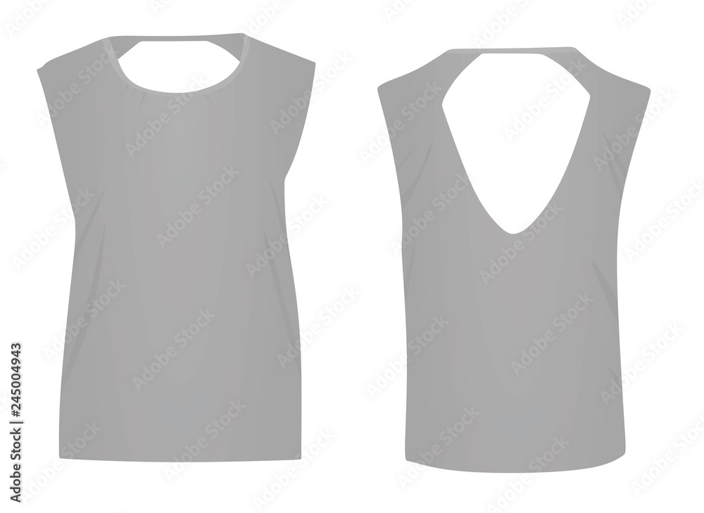 Women grey t shirt. vector illustration Women grey t shirt. vector illustration