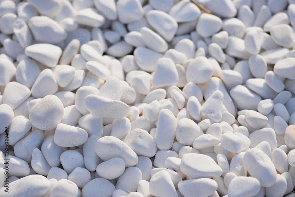 Obraz premium small white stones texture as nice natural background
