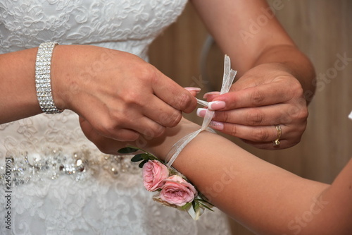 Bridal bracelet bridesmaid bracelet, floral flower bracelet,