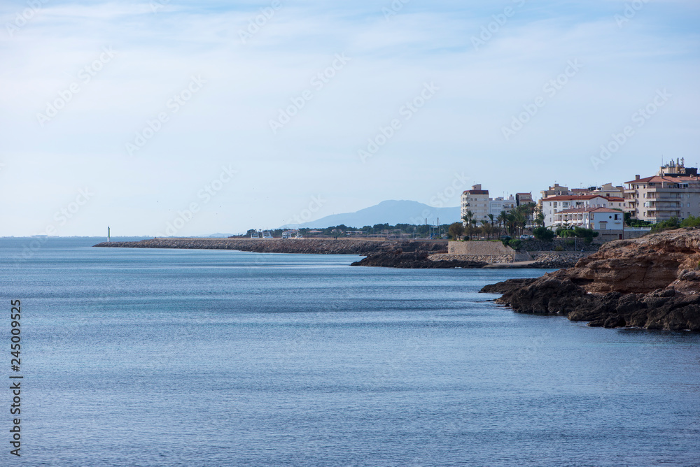 The coast of ametlla mar on the coast of tarragona