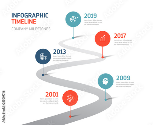 Timeline Infographics - Company Milestones