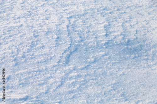 snow covered surface close up