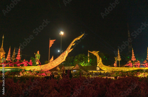 The Suphan Swan Royal Throne Hall is displayed on the equestrian courtyard inside Un Ai Rak Khlai Khwam Nao festival in Bangkok photo