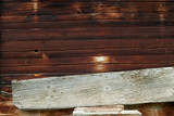 Old style wooden barn wall texture. Wengen village in Switzerland.