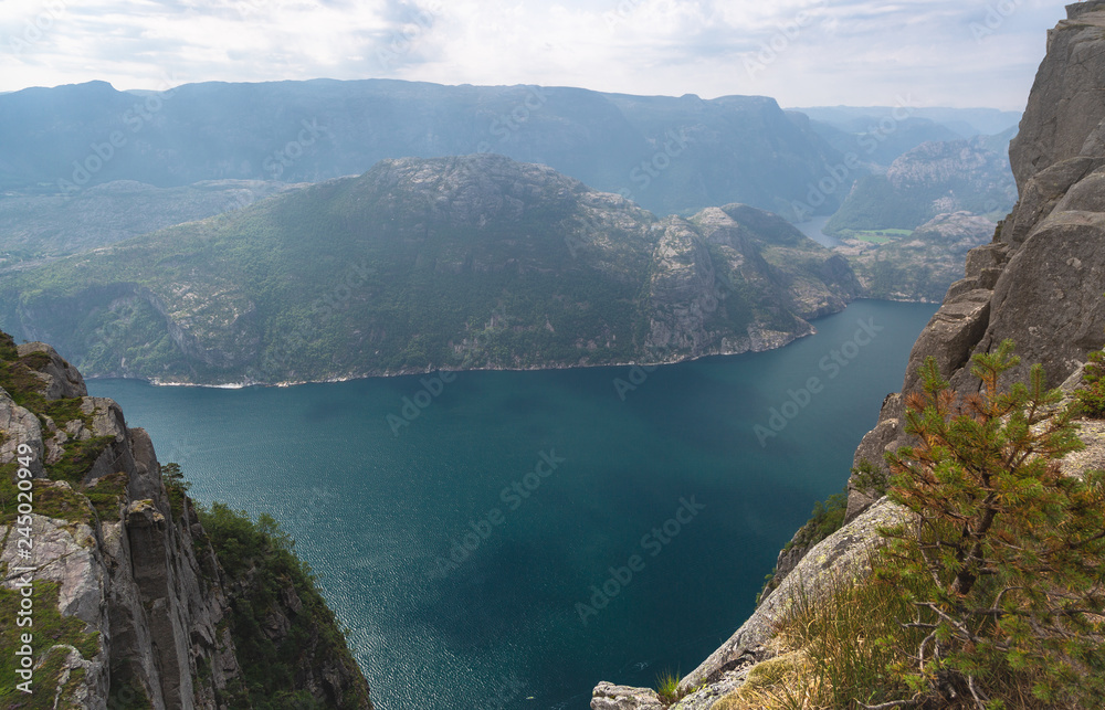 Norwegian fjords from above