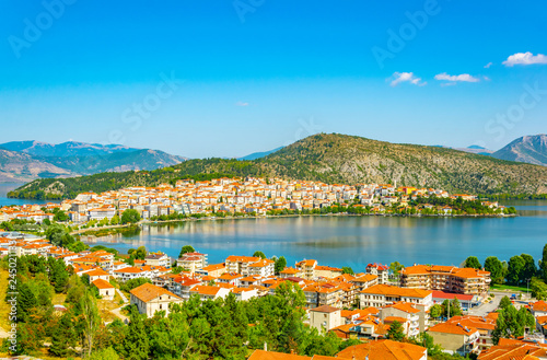 Waterfront of Kastoria, Greece photo