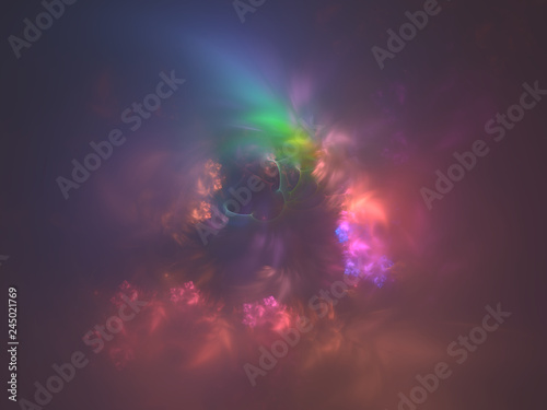 Rainbow multicolor light clouds abstract background