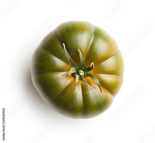 Dark brandywine tomato. photo