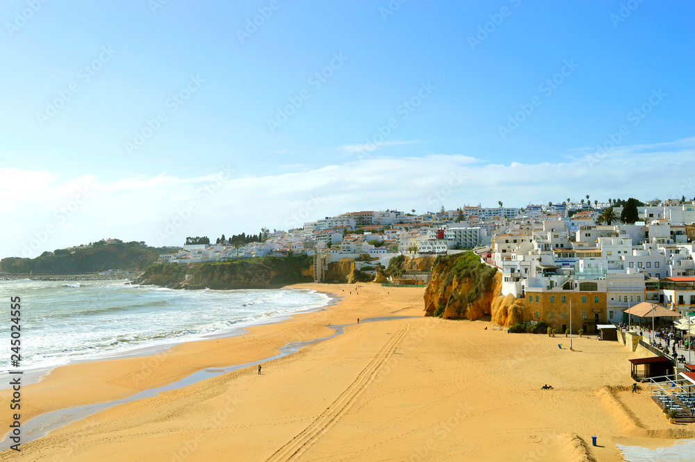 Albufeira beach on the Algarve coast