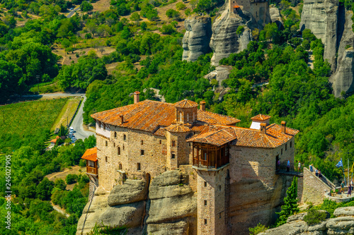 Monastery of Roussanou at Meteora, Greece photo