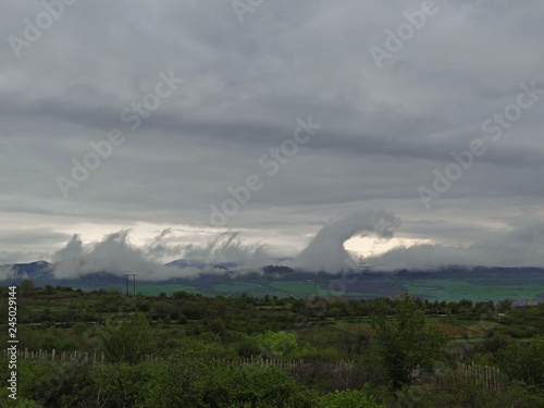 Rare cloud phenomenon Kelvin-Helmholtz clouds