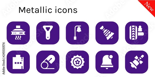 metallic icon set