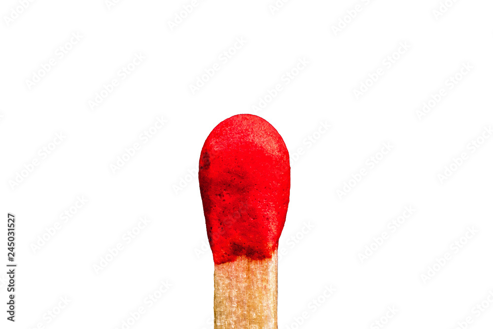 Red matchstick Isolated on White background