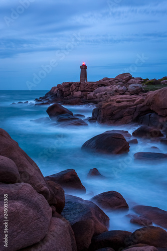 Ploumanach lighthouse, Saint-Guirec, Bretagne, France