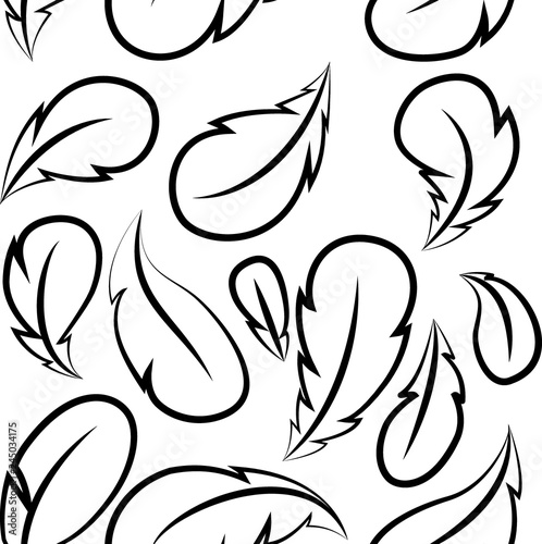 Wallpaper Mural Flying feathers seamless pattern. Vector design template Torontodigital.ca