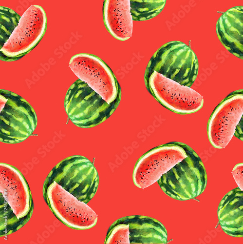 Watermelon. Texture, watermelon pattern pattern isolated on a color background.