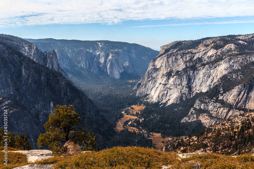 Valley View from North Dome, Yosemite National Park, California 