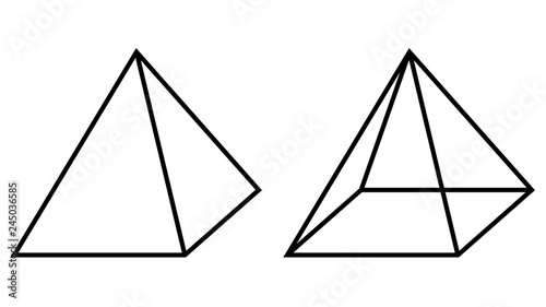 Geometry pyramid vector