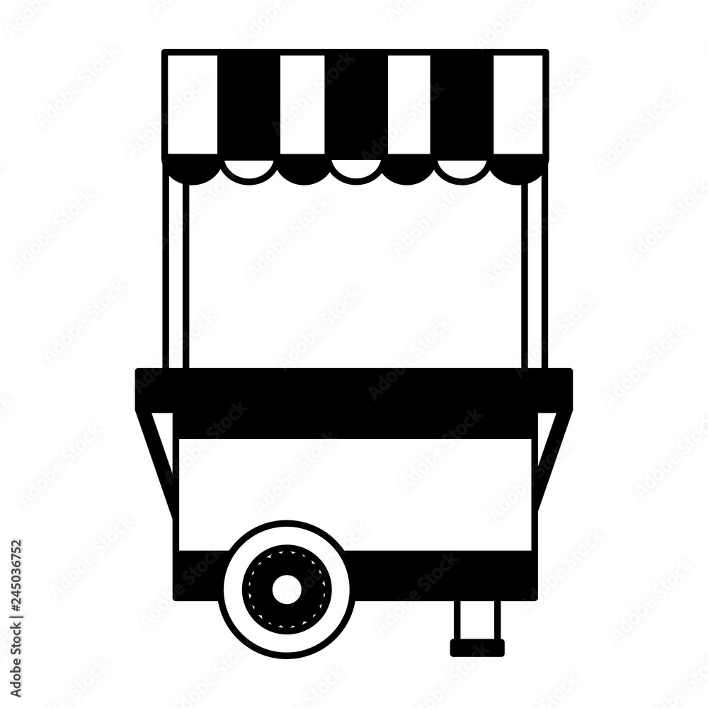 food booth on white background food booth on white background