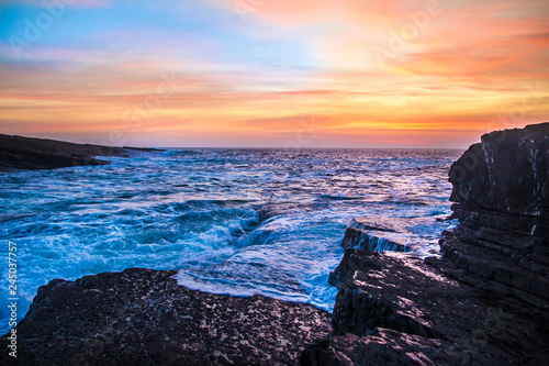 sunset over the sea