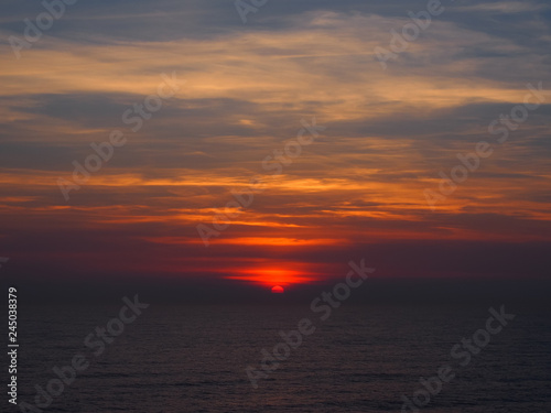 Very late sunset on the baltic sea © Belogorodov