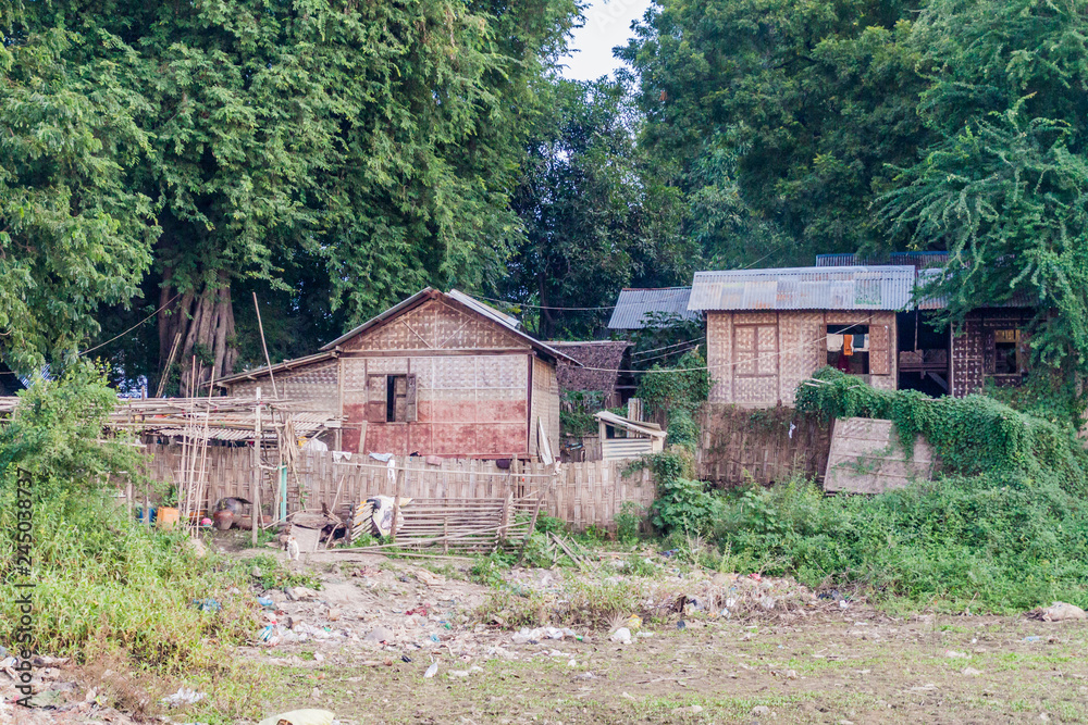 Simple houses in Nyaung U village in Bagan, Myanmar Simple houses in Nyaung U village in Bagan, Myanmar