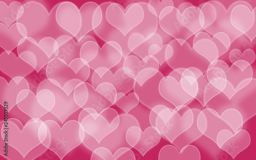 Heart shaped holiday blurred bokeh background. Valentine background.