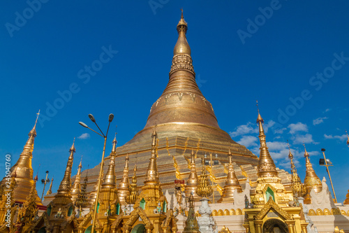 Shwedagon Paya Pagoda in Yangon  Myanmar