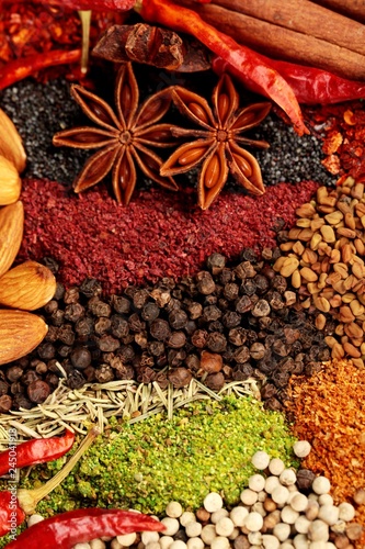 Fototapeta Naklejka Na Ścianę i Meble -  Variety of Dried Spice
