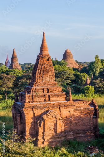 Skyline of temples and pagodas in Bagan, Myanmar