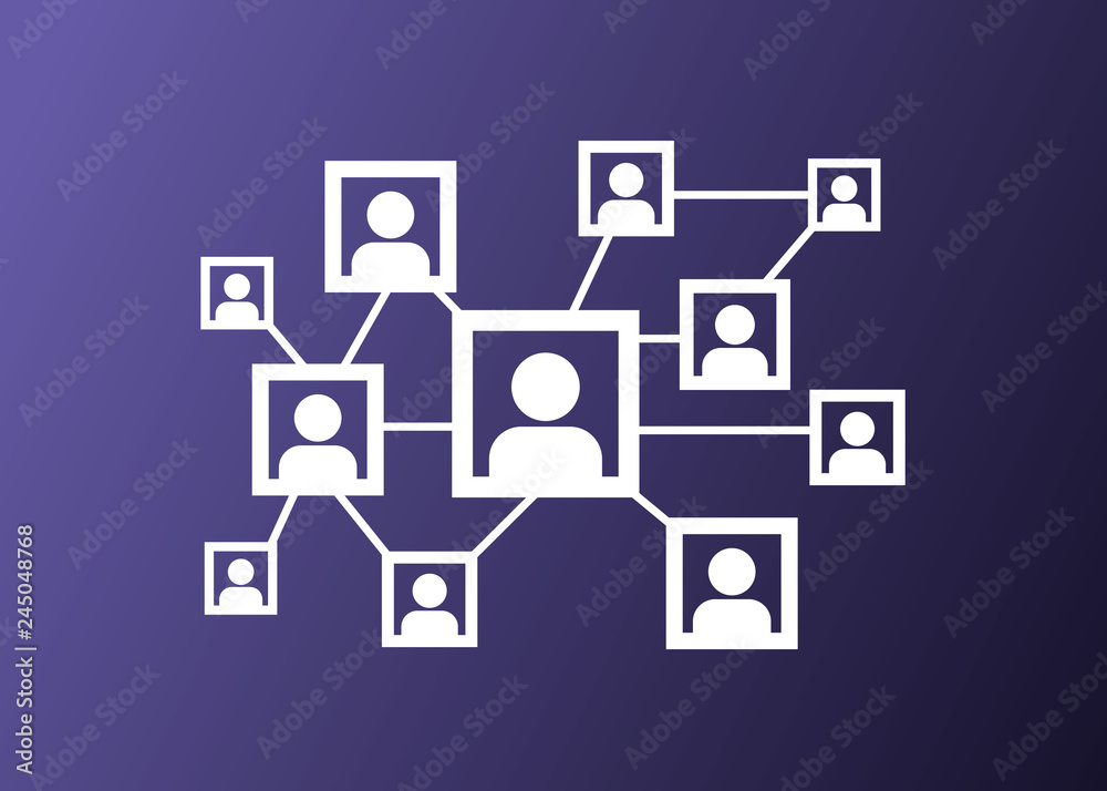 social network icon, people network illustration. vector, eps 10