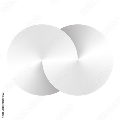 Infinity symblol of interlaced circles. Vector sign with gradient effect. photo