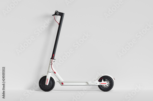 Electric scooter isolated on white background. eco transport. 3d rendering