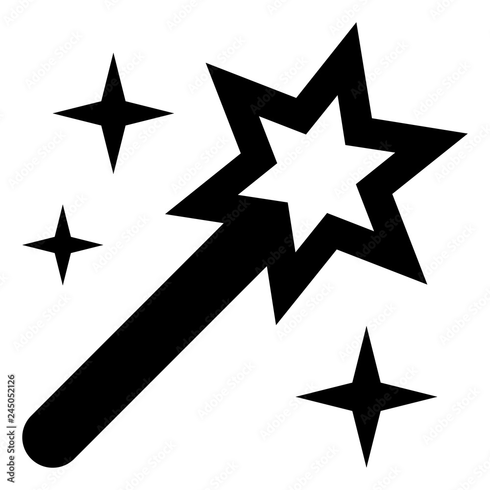 Obraz premium Magic Wand Star Vector Icon.eps