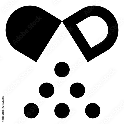 Active Ingredient Pill Vector Icon.eps