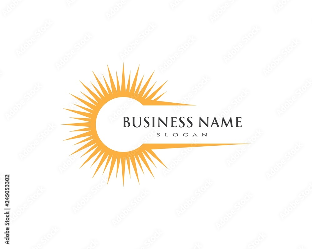 Obraz premium sun ilustration logo vector