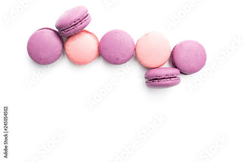 French Pink and Purple Macarons