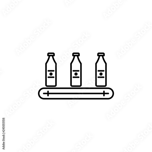 factory, bottle, production icon. Element of production icon for mobile concept and web apps. Thin line factory, bottle, production icon can be used for web and mobile