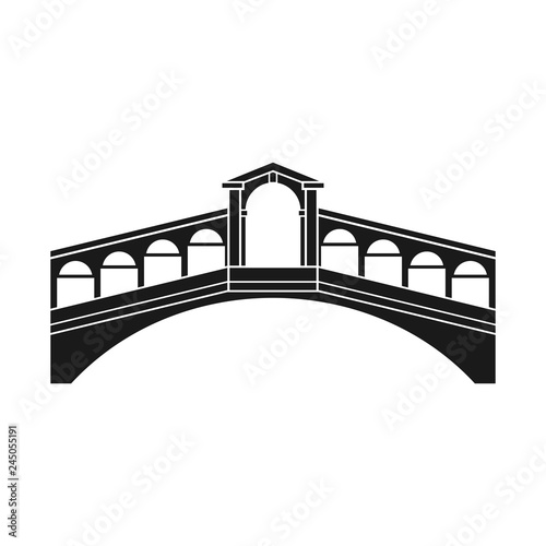 italian style bridge vector logo