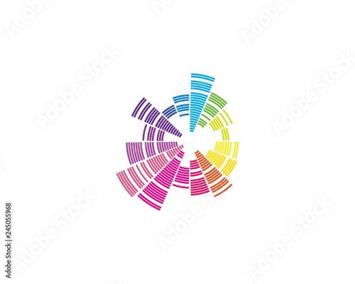 sound wave ilustration logo vector icon
