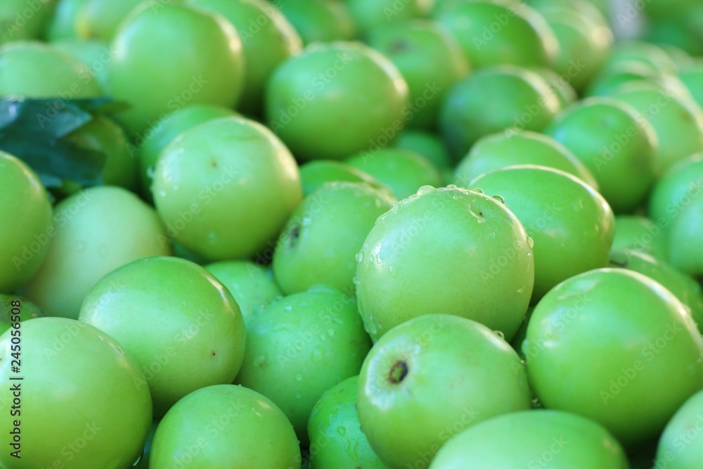 Green jujube on street food Green jujube on street food