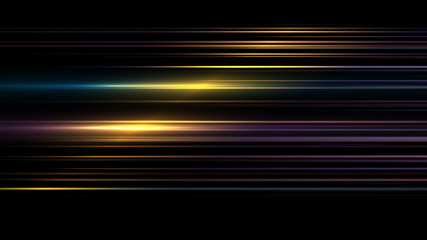 Abstract bright  gold background. elegant illustration.Moving fast neon  golden light particles